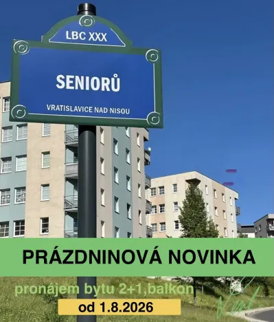 Pronájem bytu 2+1, Liberec - Liberec XXX-Vratislavice nad Nisou, Seniorů, 64 m2