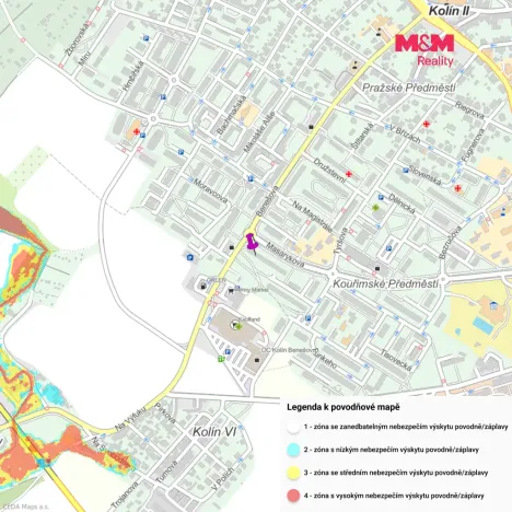 Pronájem bytu 3+1, Kolín - Kolín II, Masarykova, 56 m2