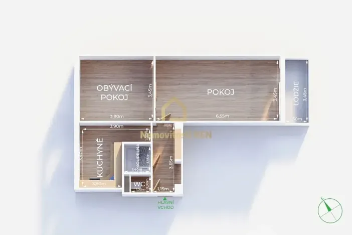 Pronájem bytu 2+1, Ostrava, Rabasova, 54 m2