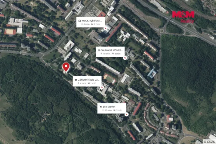 Pronájem bytu 1+1, Most, Josefa Suka, 42 m2