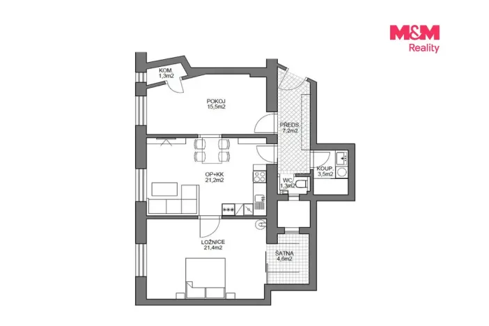 Pronájem bytu 3+kk, Karlovy Vary - Rybáře, Nákladní, 86 m2