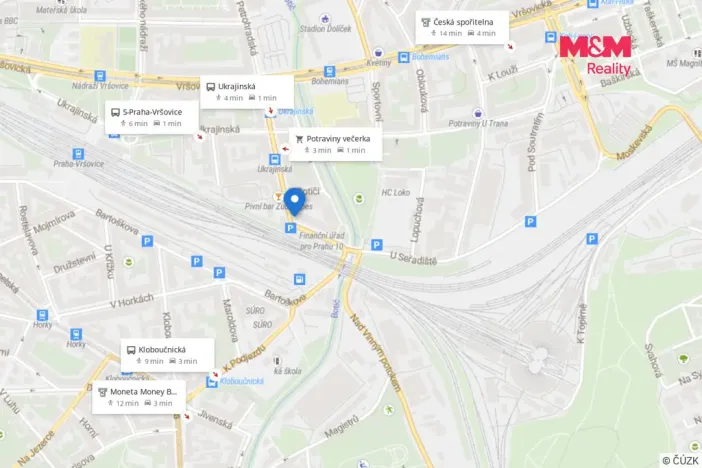 Pronájem bytu 1+kk, Praha - Vršovice, Petrohradská, 30 m2