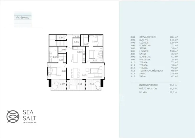 Prodej bytu 3+kk, West Bay, Honduras, 171 m2