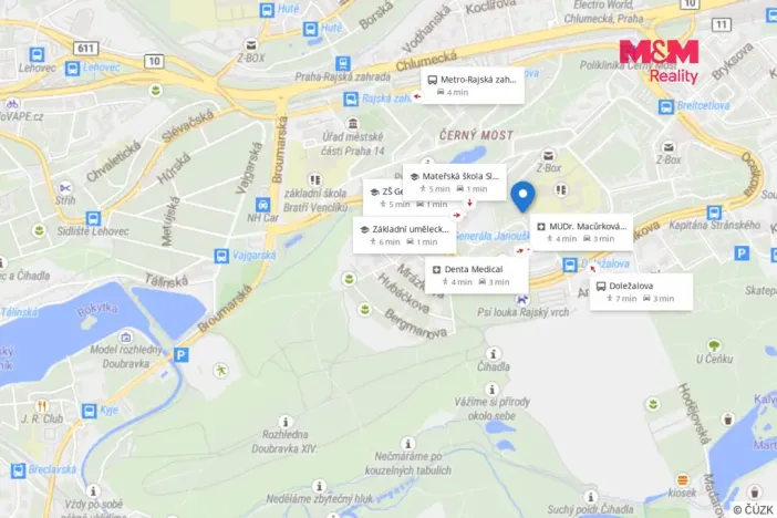 Prodej bytu 3+kk, Praha - Černý Most, Doležalova, 72 m2