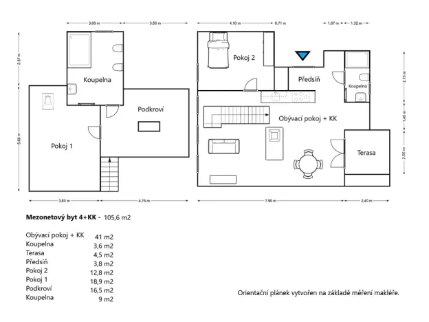 Pronájem bytu 3+kk, Kovalovice, 67 m2