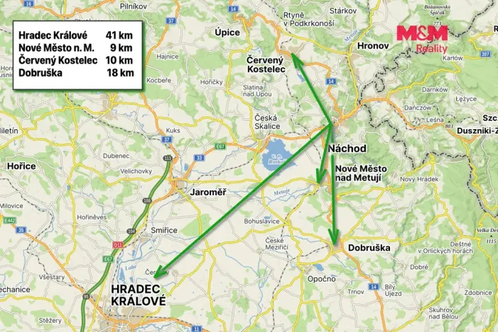 Pronájem bytu 2+1, Náchod, Kamenice, 61 m2