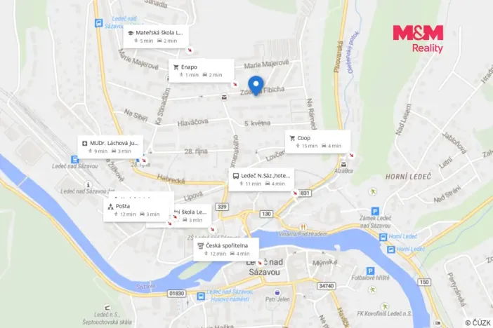Prodej bytu 2+1, Ledeč nad Sázavou, Zdeňka Fibicha, 50 m2