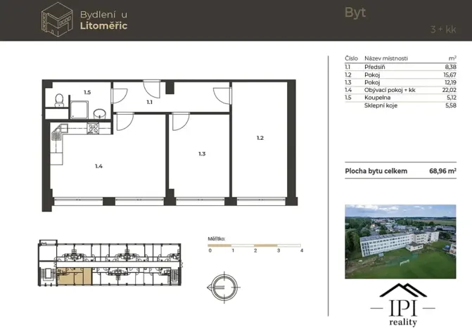 Prodej bytu 3+kk, Mlékojedy, 67 m2