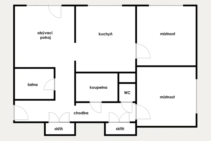 Prodej bytu 3+1, Most, Jaroslava Vrchlického, 68 m2