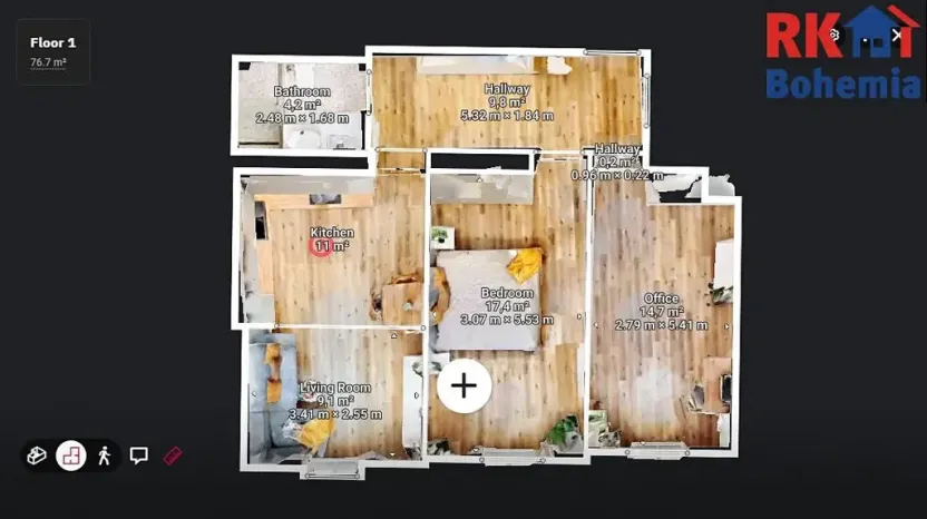 Prodej bytu 3+kk, Praha - Žižkov, Hartigova, 69 m2