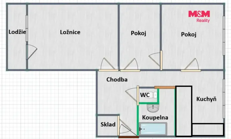 Prodej bytu 2+1, Rokytnice v Orlických horách, U Nádraží, 63 m2