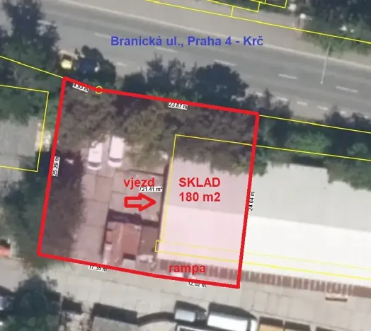 Pronájem skladu, Praha, Branická, 721 m2
