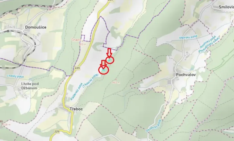 Prodej lesa, Třeboc, 5129 m2