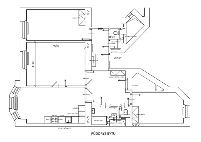 Pronájem bytu 3+kk, Praha - Dejvice, Kafkova, 102 m2
