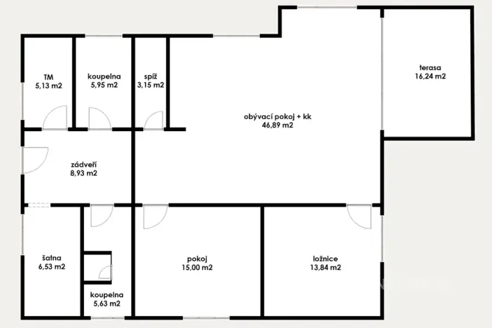 Pronájem rodinného domu, Lužice, 104 m2
