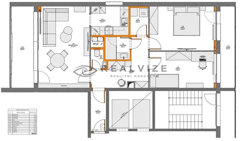 Pronájem bytu 3+kk, Praha - Strašnice, Pod altánem, 77 m2