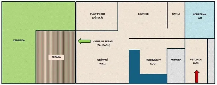 Pronájem bytu 3+kk, Praha - Hrdlořezy, Mezilehlá, 81 m2