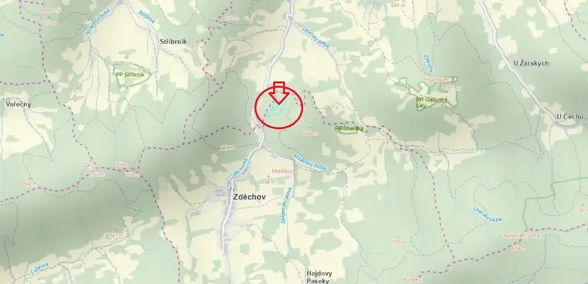 Prodej podílu lesa, Zděchov, 5288 m2