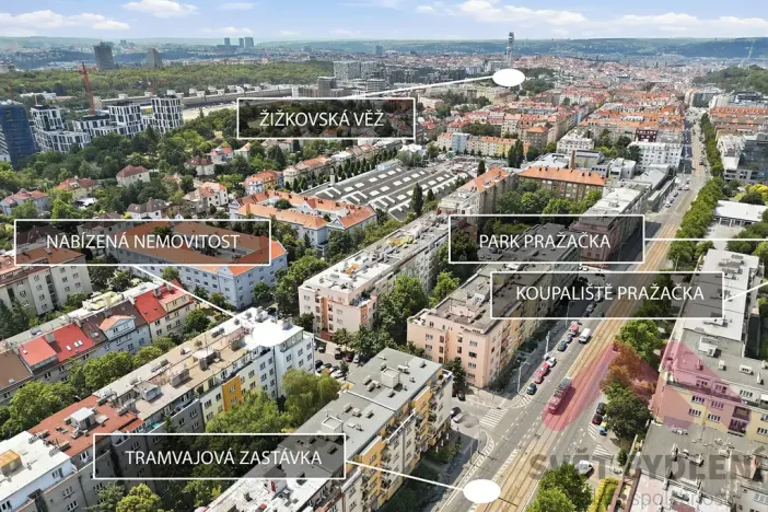 Pronájem bytu 1+kk, Praha - Žižkov, Biskupcova, 25 m2