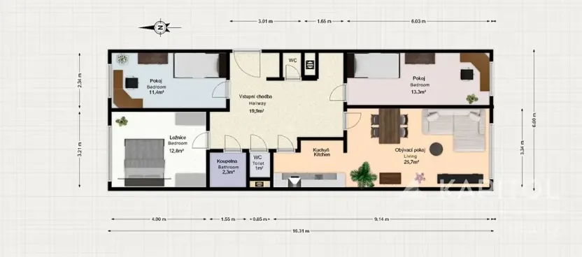 Prodej bytu 4+kk, Praha - Horní Měcholupy, Milánská, 90 m2