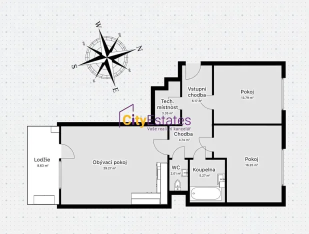 Prodej bytu 3+kk, Praha - Hostivař, Bratislavská, 89 m2