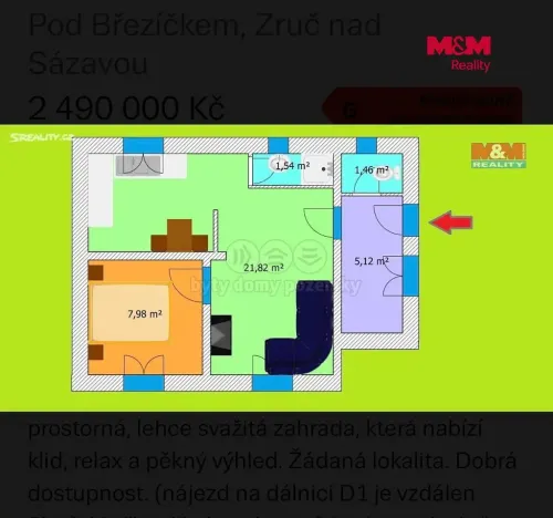 Prodej rodinného domu, Zruč nad Sázavou, Pod Březíčkem, 38 m2