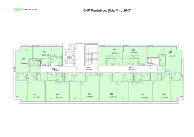 Pronájem bytu 1+kk, Pardubice, třída Míru, 30 m2