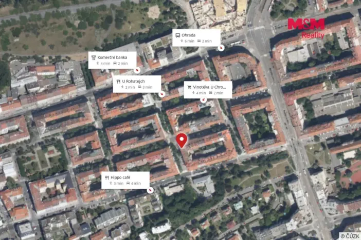 Pronájem bytu 2+kk, Praha - Žižkov, Hájkova, 45 m2