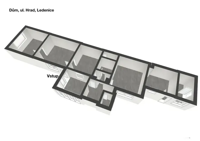 Prodej chalupy, Ledenice, Hrad, 83 m2