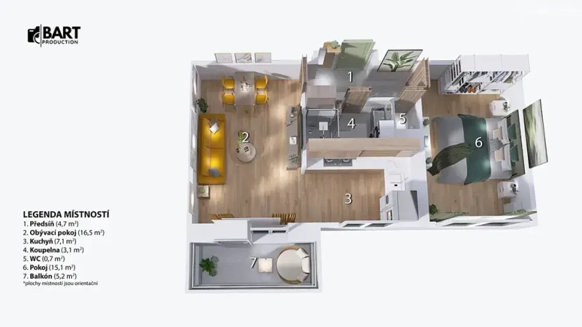 Prodej bytu 2+kk, Velké Opatovice, Jubilejní, 47 m2