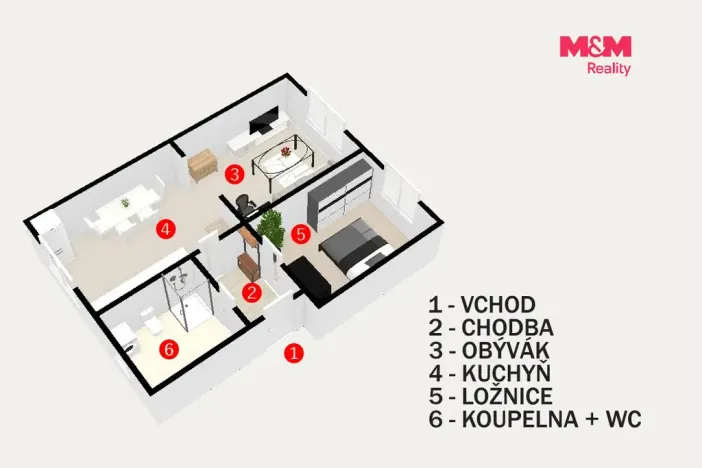 Prodej bytu 2+1, Ledeč nad Sázavou, Ke Stínadlům, 49 m2
