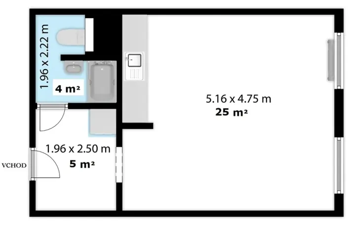 Prodej bytu 1+kk, Ústí nad Labem, Spartakiádní, 31 m2