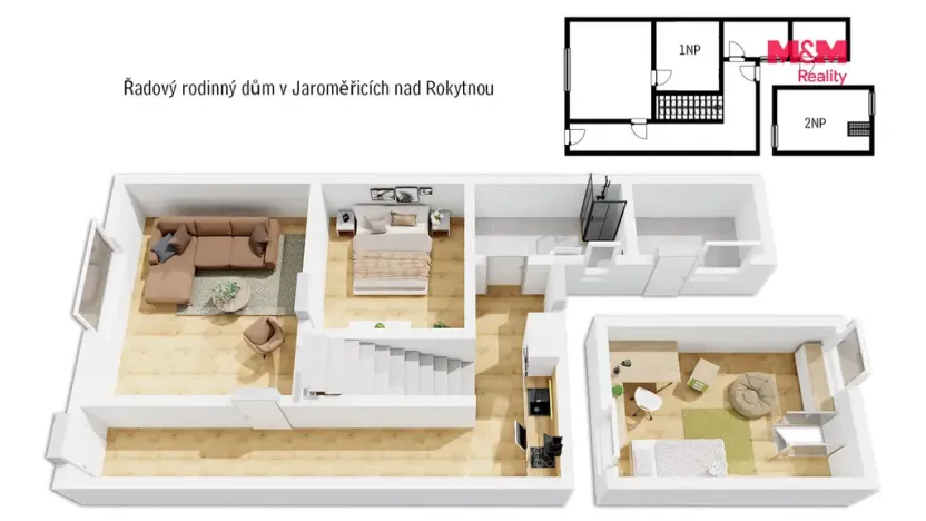 Prodej rodinného domu, Jaroměřice nad Rokytnou, Vrchlického, 75 m2