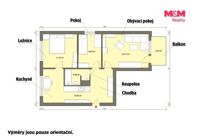 Prodej bytu 3+1, Mariánské Lázně - Úšovice, Tepelská, 60 m2
