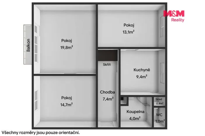 Prodej bytu 3+1, Kout na Šumavě, 75 m2