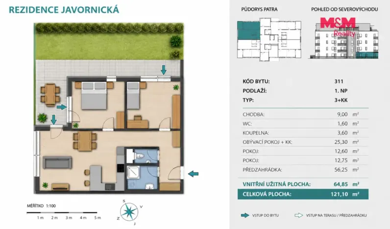 Pronájem bytu 3+kk, Rychnov nad Kněžnou, Javornická, 65 m2