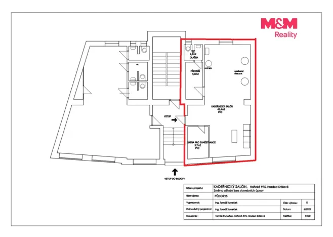 Pronájem obchodního prostoru, Hradec Králové - Pražské Předměstí, Hořická, 55 m2