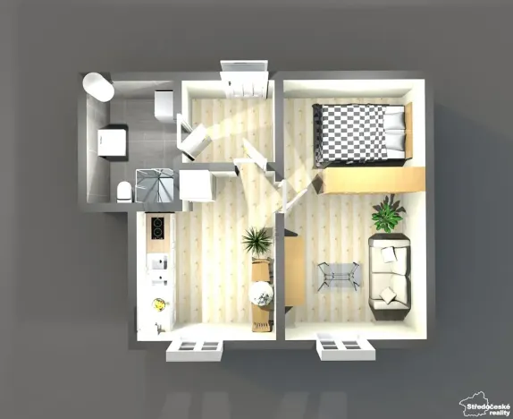 Pronájem bytu 2+kk, Mšené-lázně, Mládežnická, 40 m2
