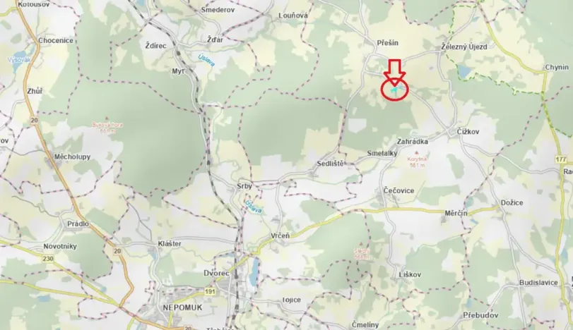 Prodej lesa, Čížkov, 10503 m2