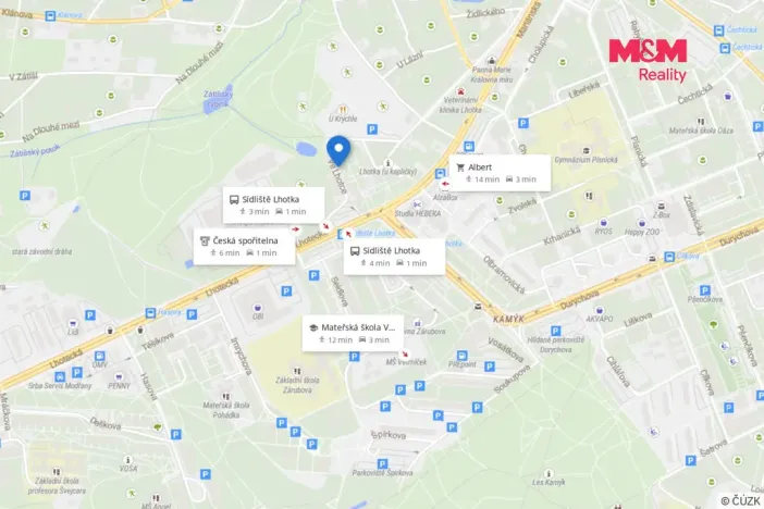 Prodej bytu 2+kk, Praha - Kamýk, Ve Lhotce, 41 m2