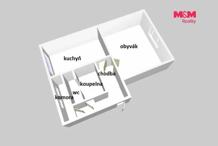 Pronájem bytu 1+1, Kostelec nad Orlicí, Seifertova, 48 m2