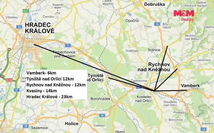 Pronájem bytu 1+1, Kostelec nad Orlicí, Seifertova, 48 m2