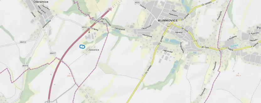 Prodej pozemku, Olbramice, 225 m2
