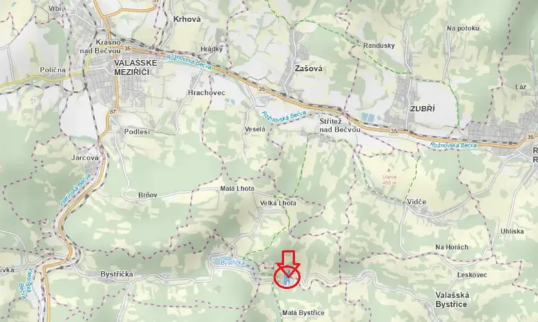 Prodej lesa, Malá Bystřice, 43476 m2