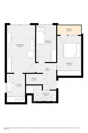 Pronájem bytu 3+kk, Praha - Černý Most, Kpt. Stránského, 64 m2