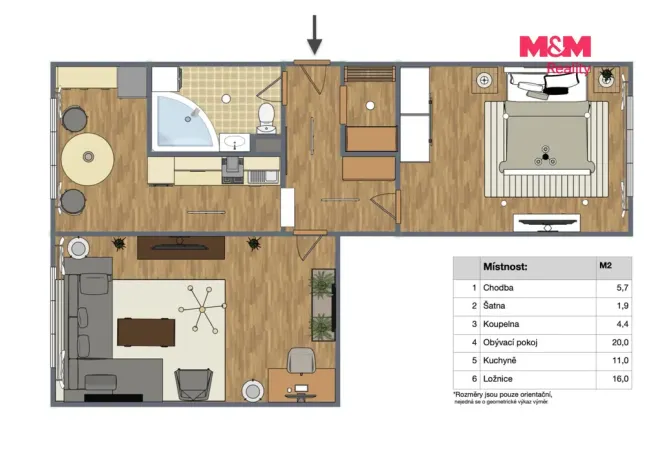 Prodej bytu 2+1, Volary, Sídl. Míru, 63 m2