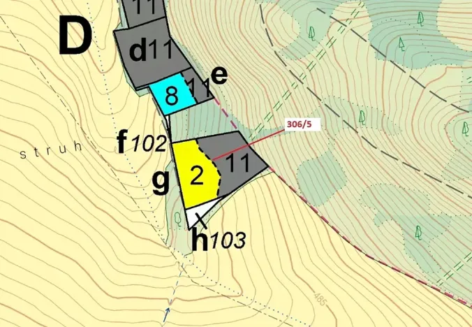 Dražba lesa, Záhoří, 4906 m2
