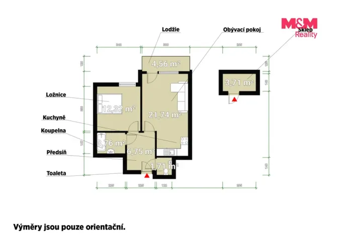 Prodej bytu 2+kk, Praha, Sazovická, 47 m2