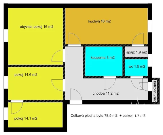 Pronájem bytu 3+1, Kutná Hora, Jiráskovy sady, 78 m2