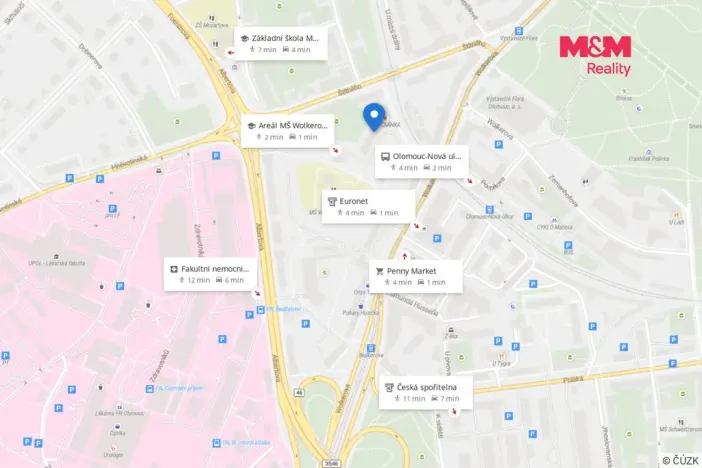 Prodej bytu 3+1, Olomouc - Nová Ulice, Wolkerova, 73 m2
